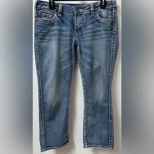 Silver Jeans Women's Light Blue Cropped Denim